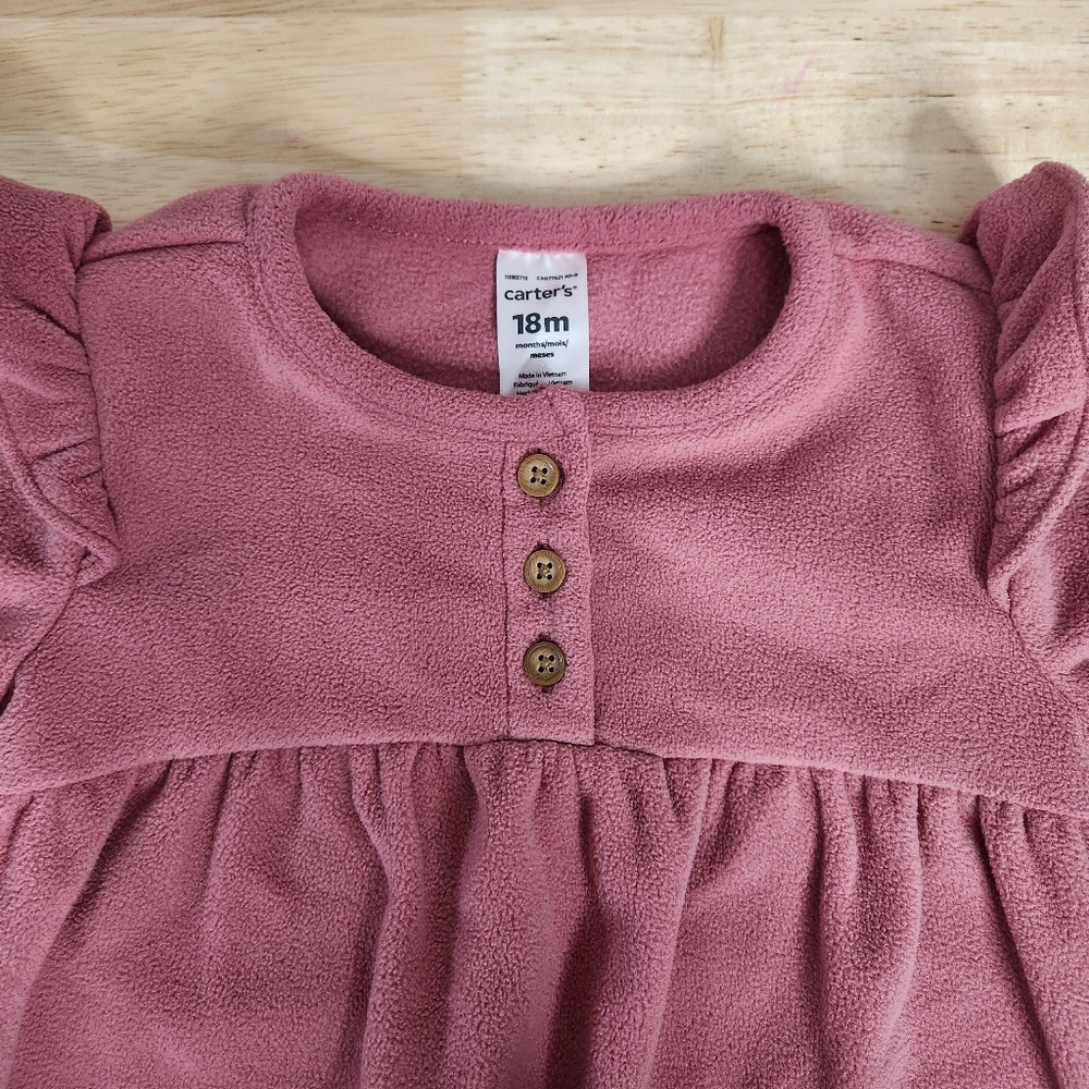 Bundle of 2 Girls fleece jumpsuits - Picture 3 of 7
